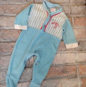 Vintage baseball terrycloth sleeper